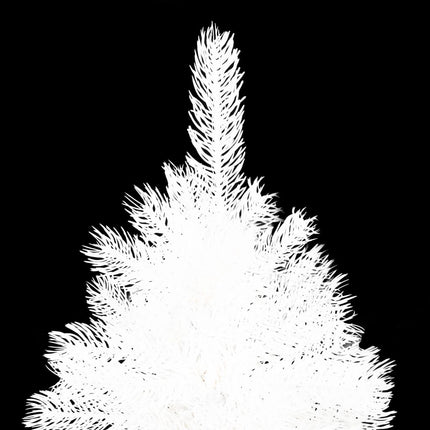 kunstigt juletræ med naturtro nåle 150 cm hvid