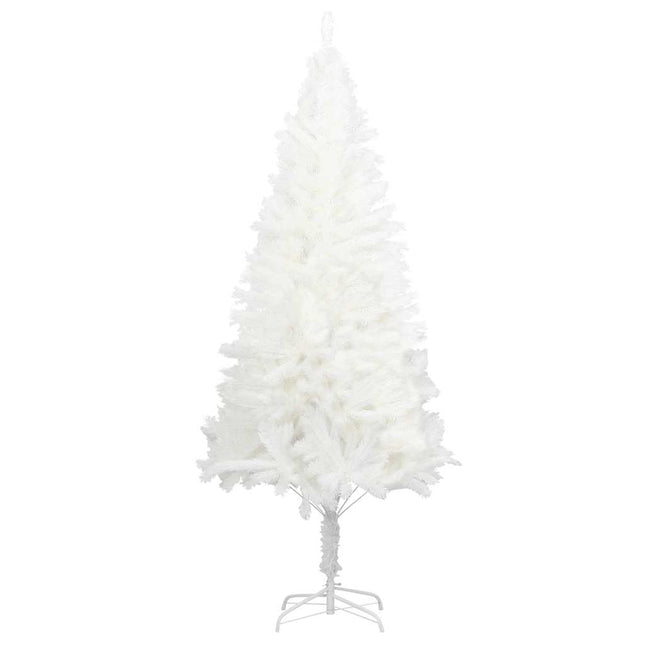 kunstigt juletræ med naturtro nåle 210 cm hvid