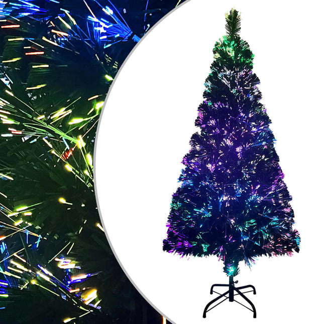 kunstigt juletræ med juletræsfod 120 cm fiberoptik