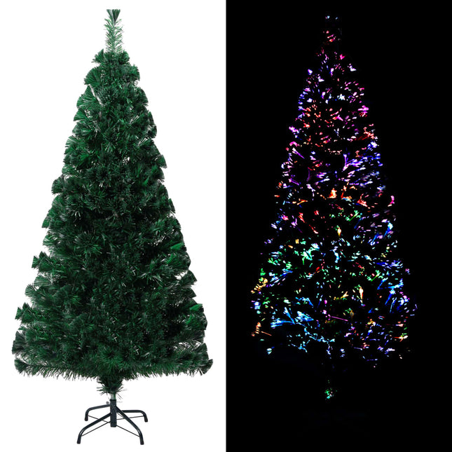 kunstigt juletræ med juletræsfod 120 cm fiberoptik
