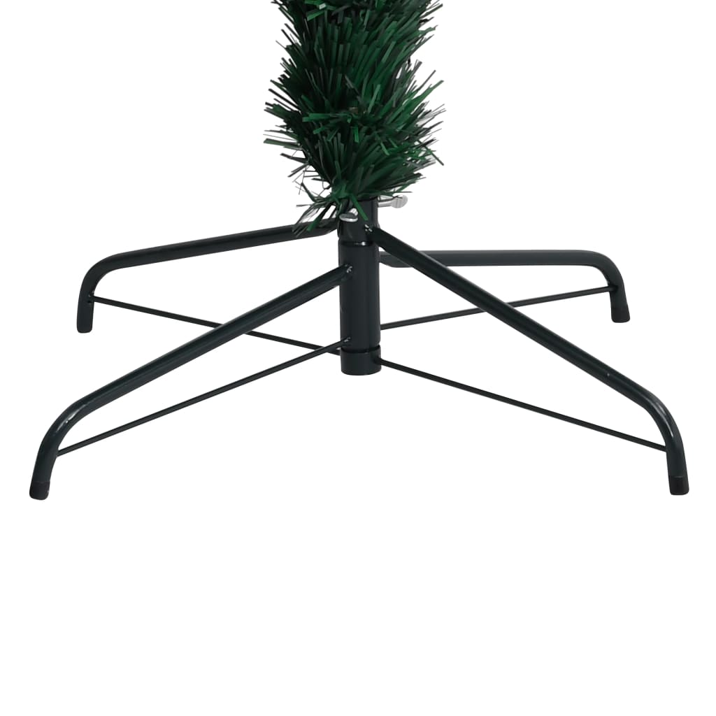 kunstigt juletræ med juletræsfod 150 cm fiberoptik grøn