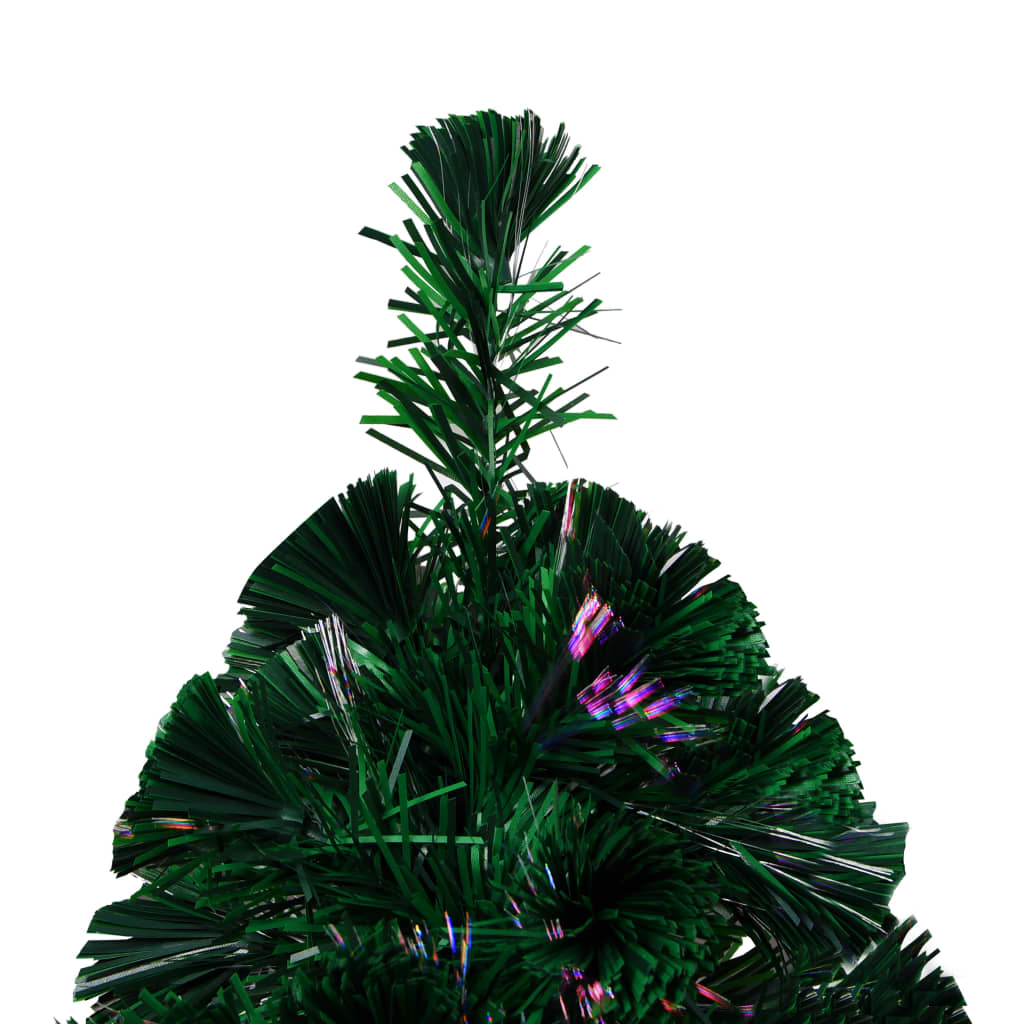 kunstigt juletræ med juletræsfod 180 cm fiberoptik grøn