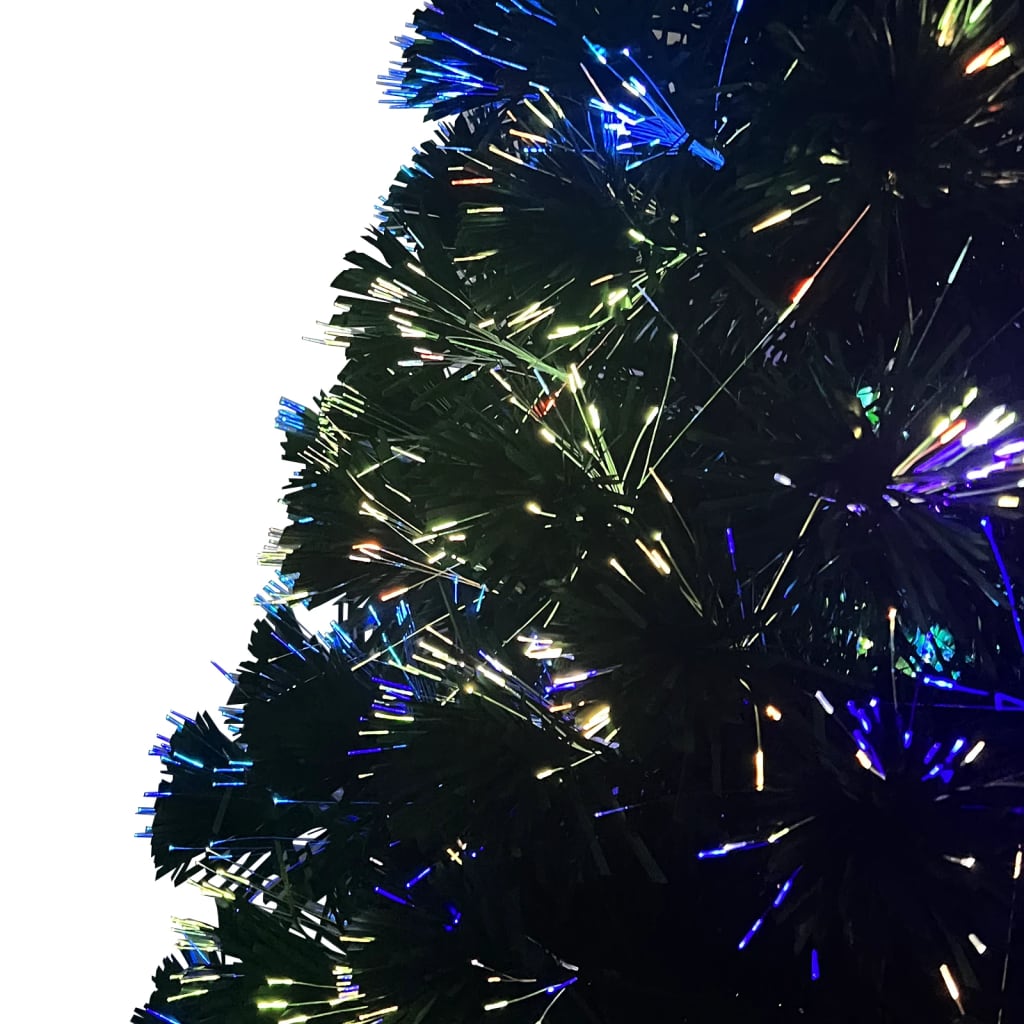 kunstigt juletræ med juletræsfod 180 cm fiberoptik grøn