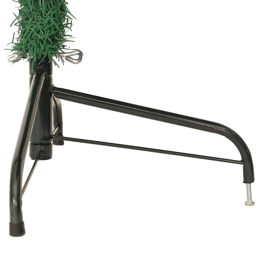 kunstigt halvt juletræ med juletræsfod 180 cm PVC grøn
