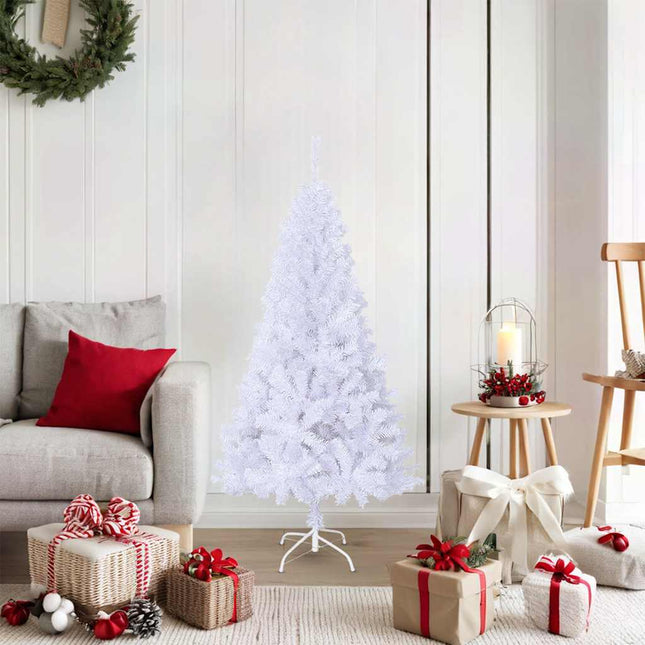 kunstigt juletræ med tykke grene 150 cm PVC hvid