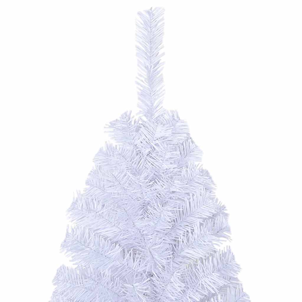 kunstigt juletræ med tykke grene 210 cm PVC hvid
