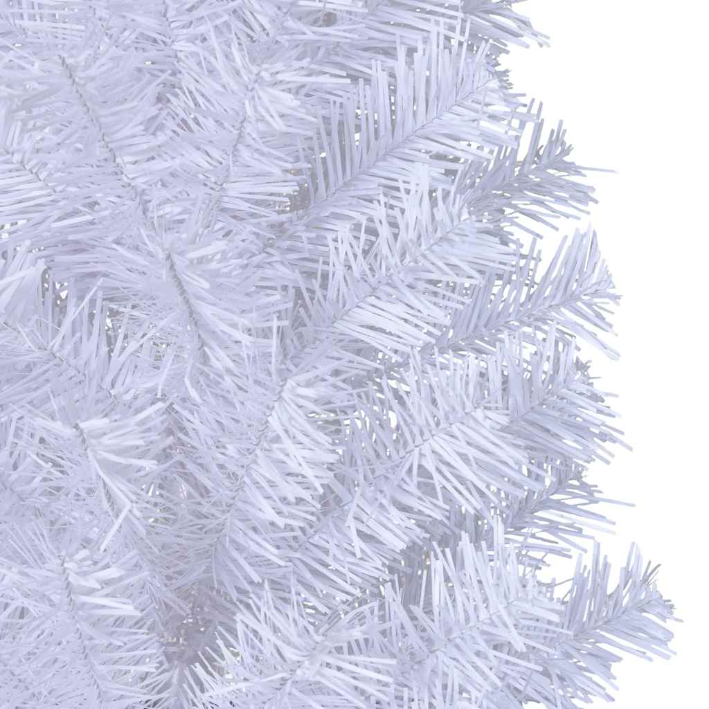kunstigt juletræ med tykke grene 210 cm PVC hvid