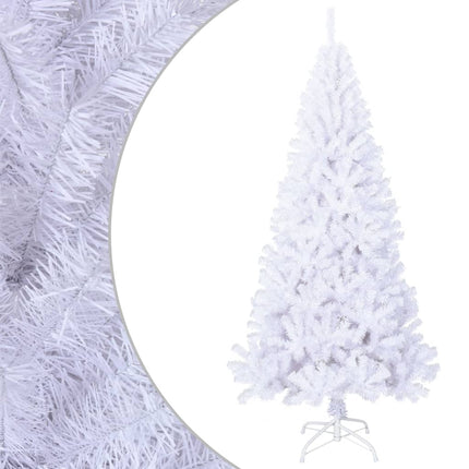 kunstigt juletræ med tykke grene 240 cm PVC hvid