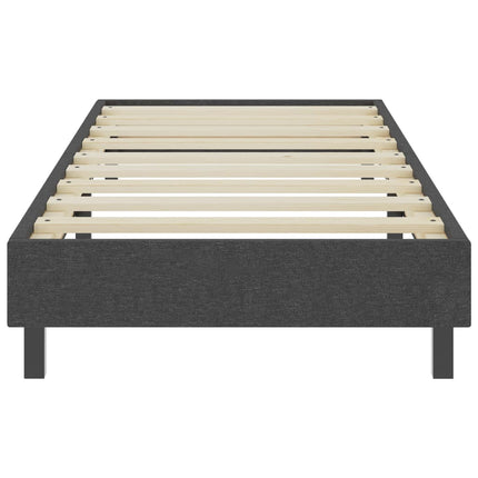seng med boxmadras 100x200 cm stof mørkegrå