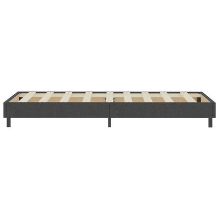 seng med boxmadras 100x200 cm stof mørkegrå