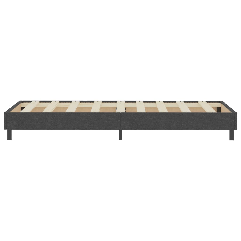 seng med boxmadras 100x200 cm stof mørkegrå