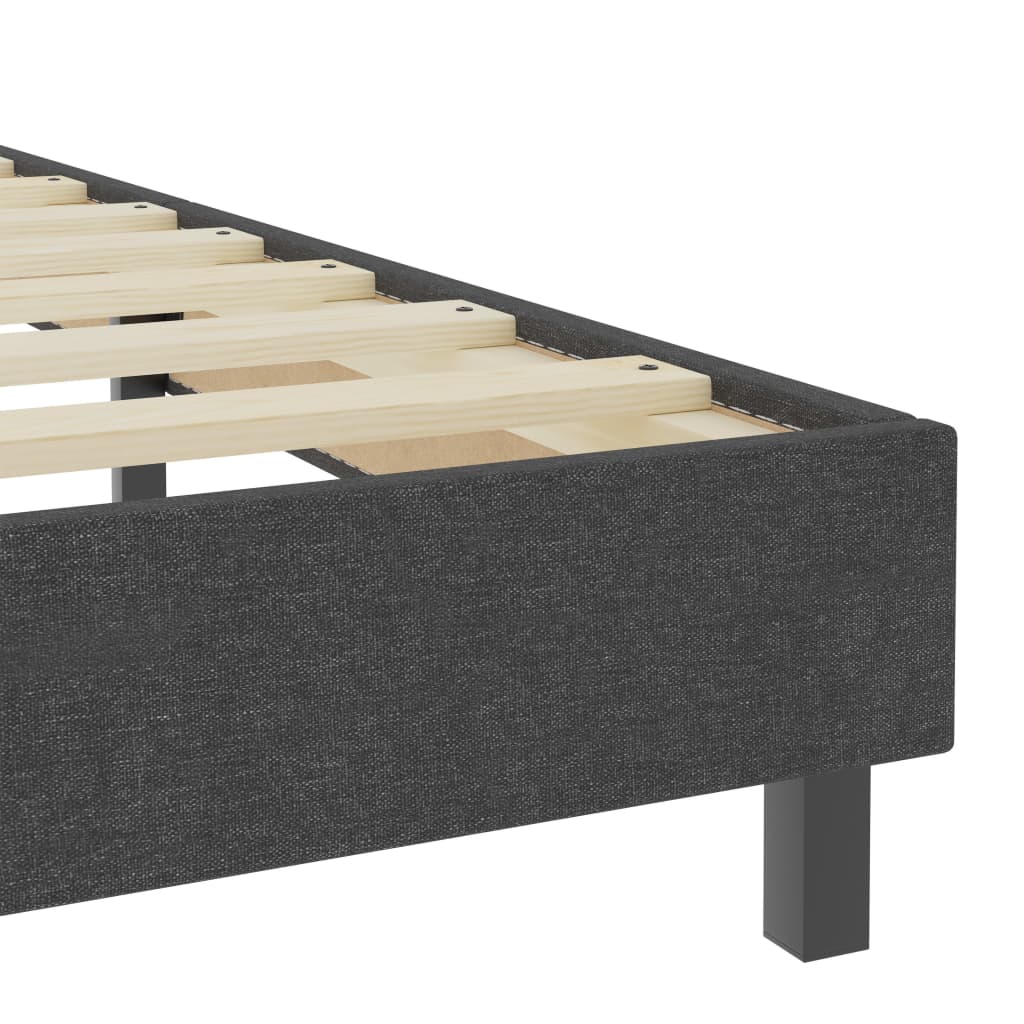 seng med boxmadras 180x200 cm stof mørkegrå