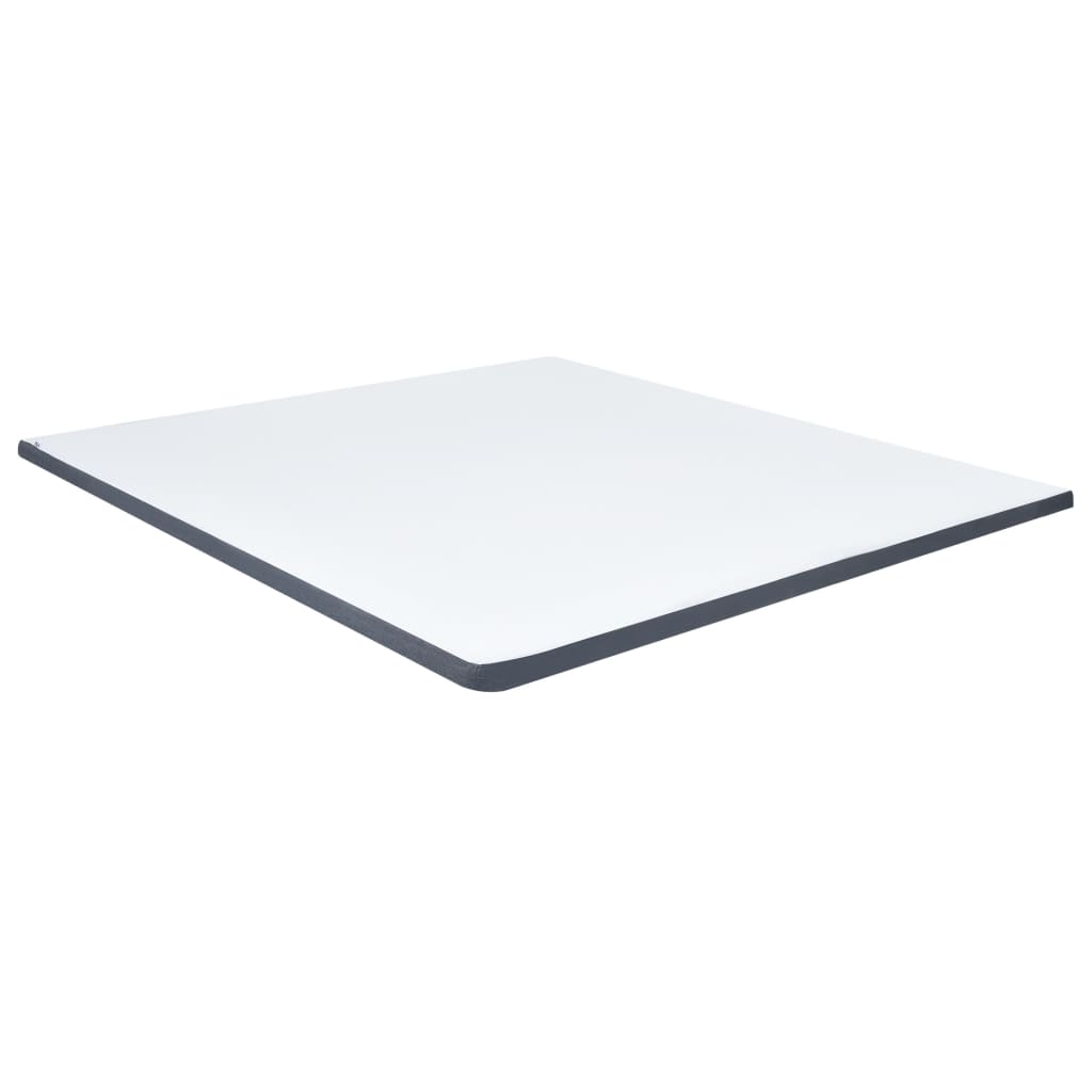 seng med boxmadras 200x200 cm stof mørkegrå