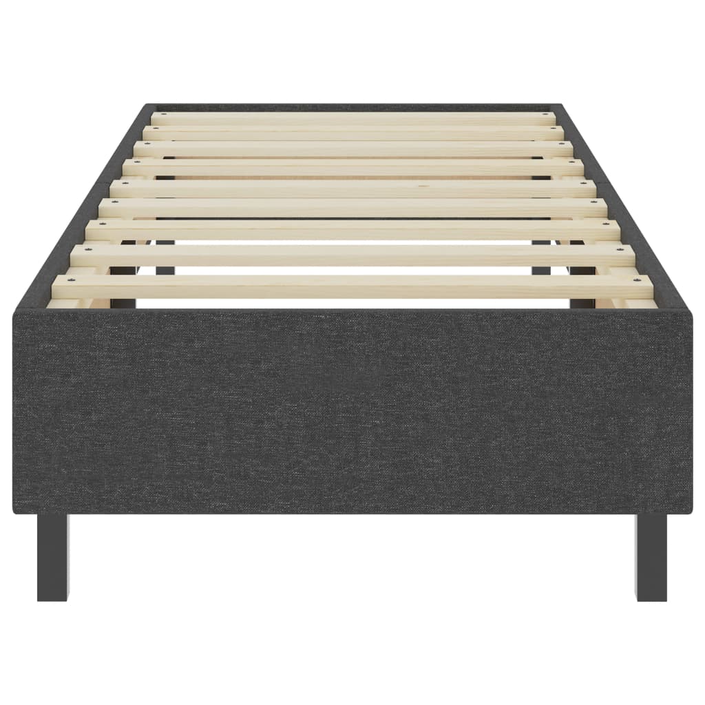 seng med boxmadras 100x200 cm stof mørkegrå