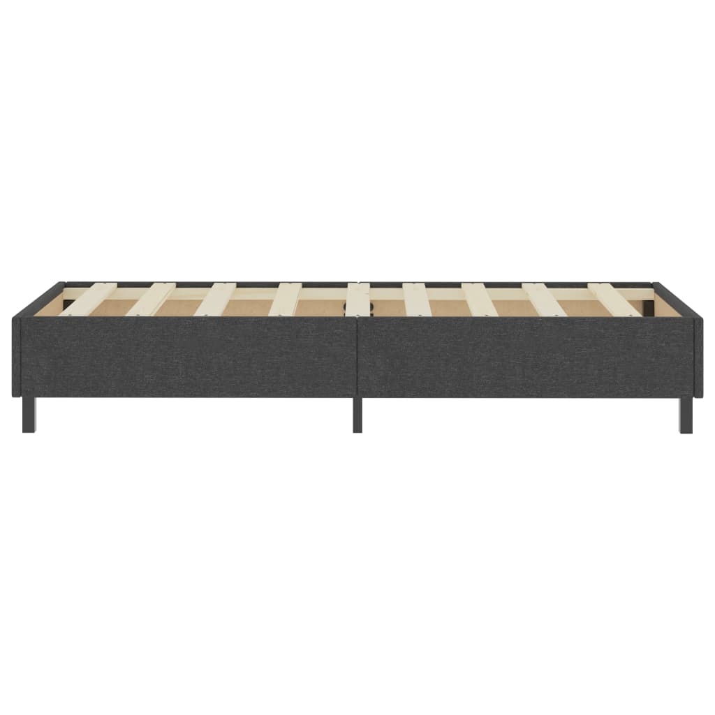 seng med boxmadras 100x200 cm stof mørkegrå
