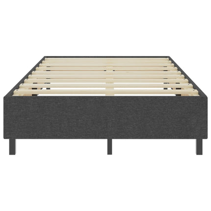 seng med boxmadras 120x200 cm stof mørkegrå