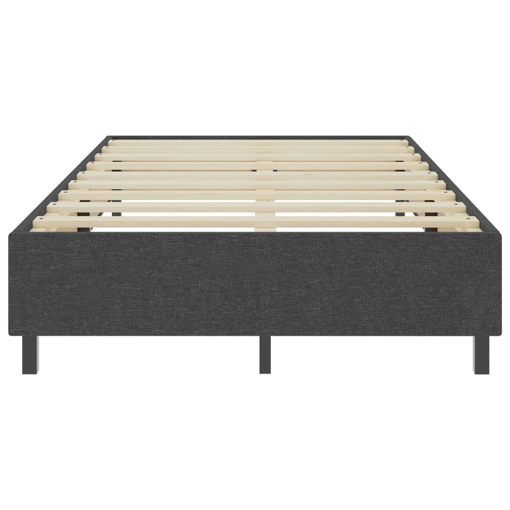 seng med boxmadras 120x200 cm stof mørkegrå