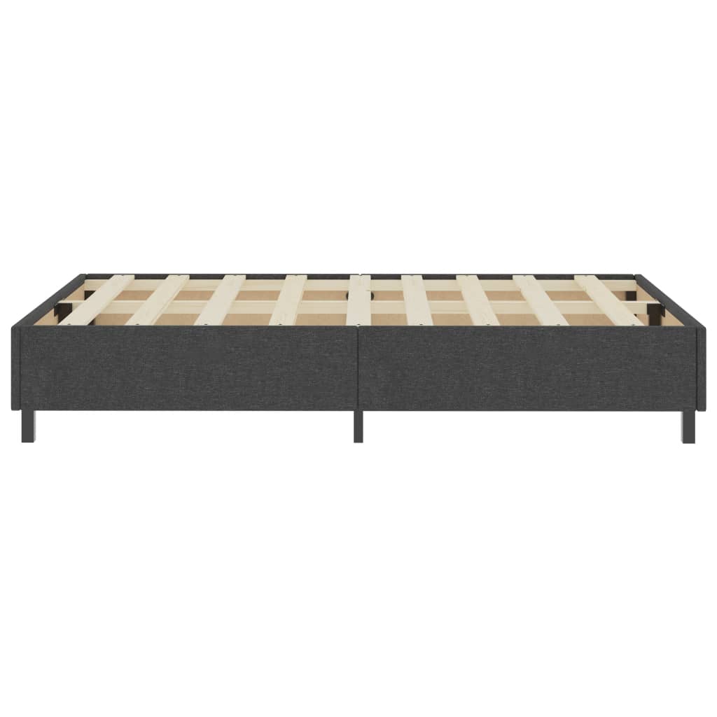 seng med boxmadras 120x200 cm stof mørkegrå