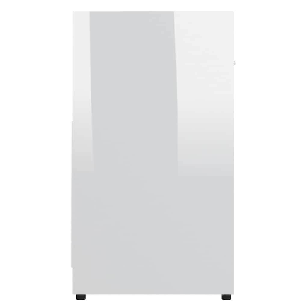badeværelsesskab 60x33x61 cm konstrueret træ hvid højglans