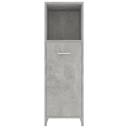 badeværelsesskab 30x30x95 cm konstrueret træ betongrå