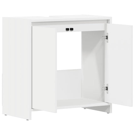 badeværelsesskab 60x33x61 cm konstrueret træ hvid