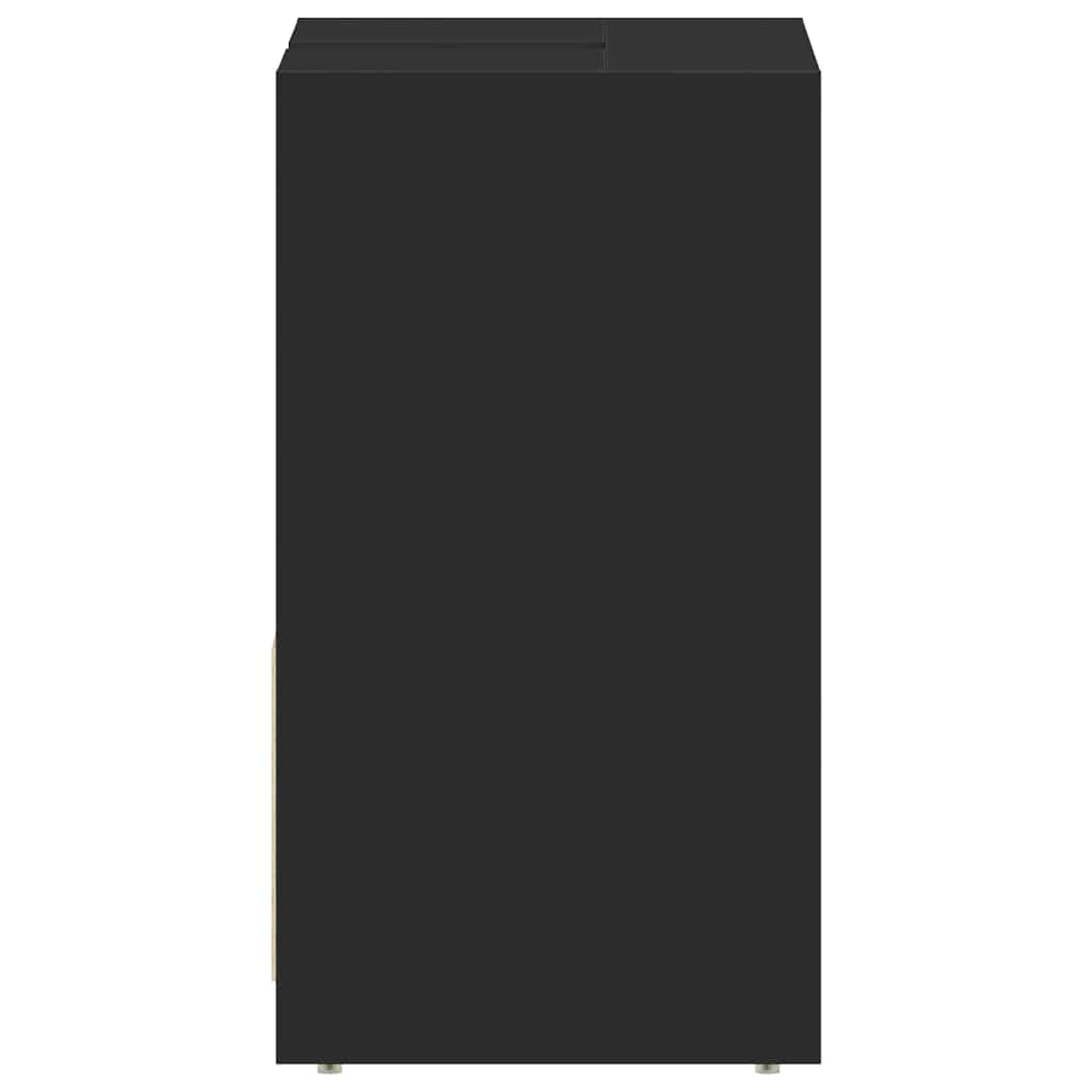 badeværelsesskab 60x33x61 cm konstrueret træ sort