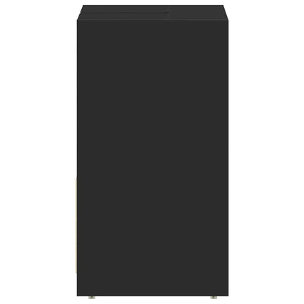 badeværelsesskab 60x33x61 cm konstrueret træ sort