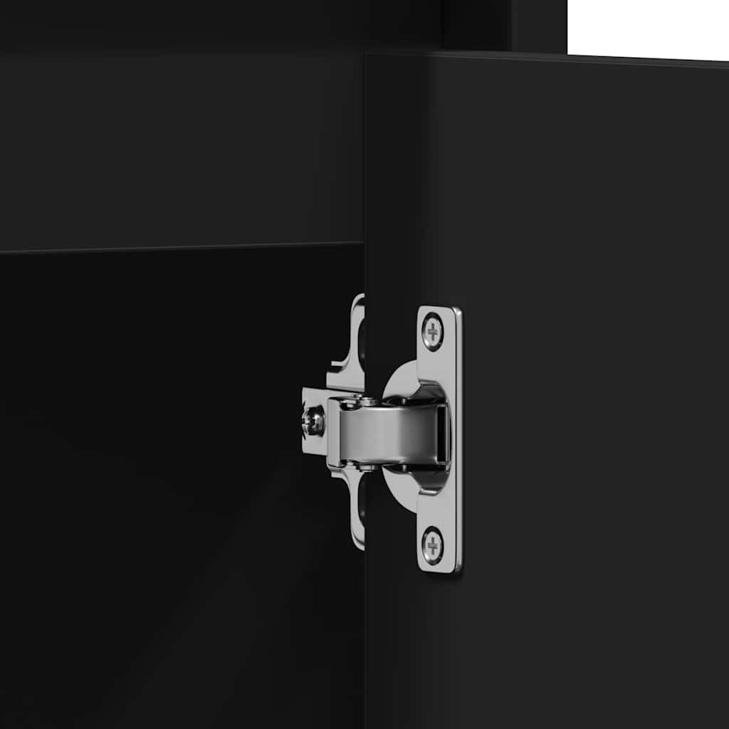 badeværelsesskab 60x33x61 cm konstrueret træ sort