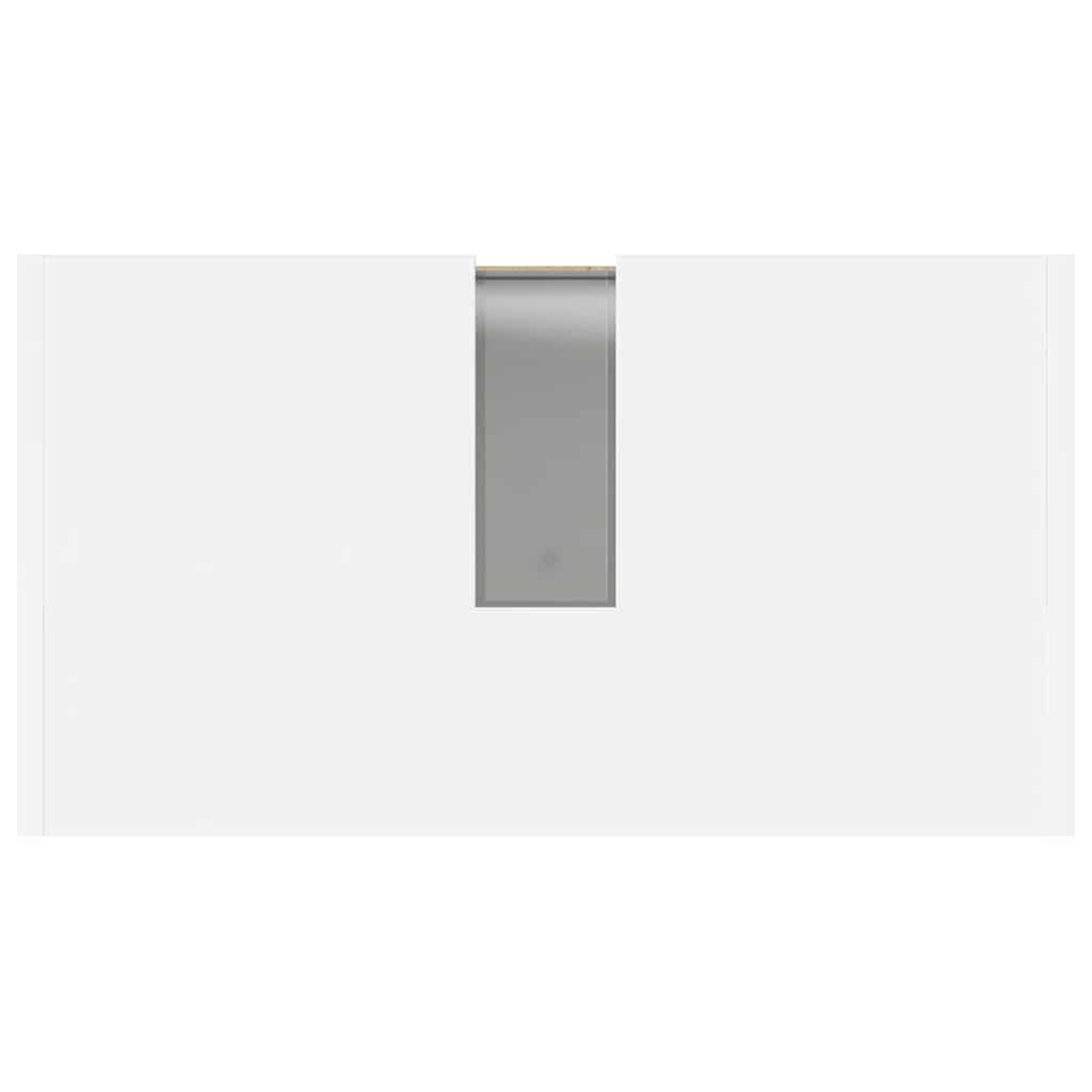 badeværelsesskab 60x33x61 cm konstrueret træ hvid højglans