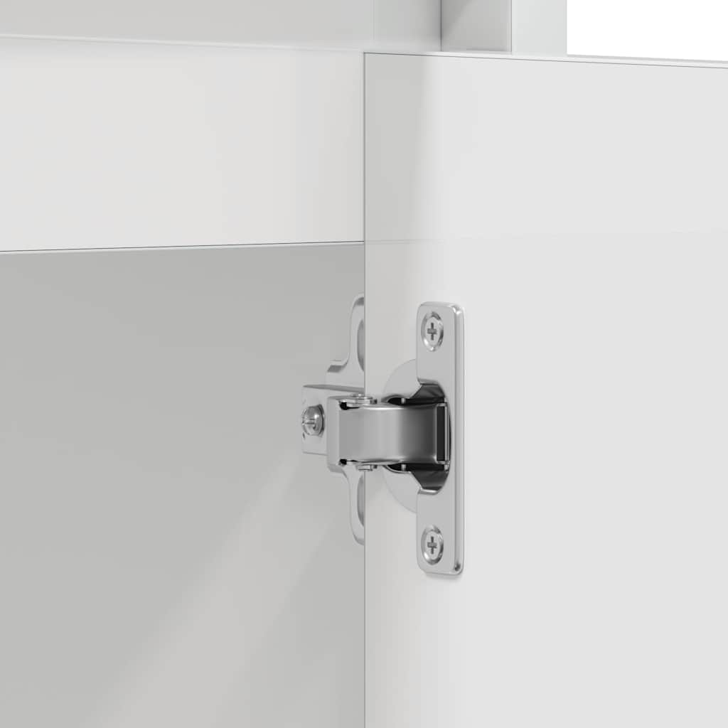 badeværelsesskab 60x33x61 cm konstrueret træ hvid højglans