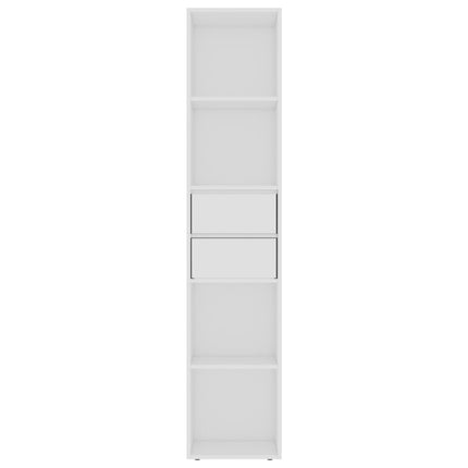 bogreol 36x30x171 cm konstrueret træ hvid