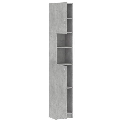 badeværelsesskab 32x25,5x190 cm konstrueret træ betongrå