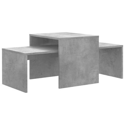 sofabordssæt 100x48x40 cm konstrueret træ betongrå