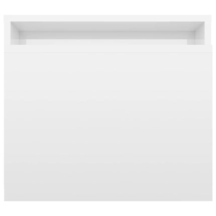sofabordssæt 100x48x40 cm konstrueret træ hvid højglans