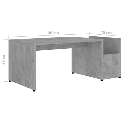 sofabord 90x45x35 cm konstrueret træ betongrå