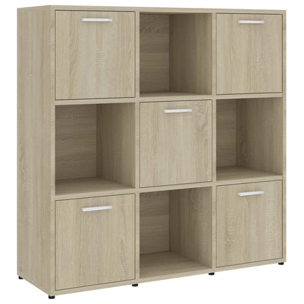 bogreol 90x30x90 cm konstrueret træ sonoma-eg