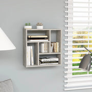 væghylde 45,1x16x45,1 cm konstrueret træ betongrå