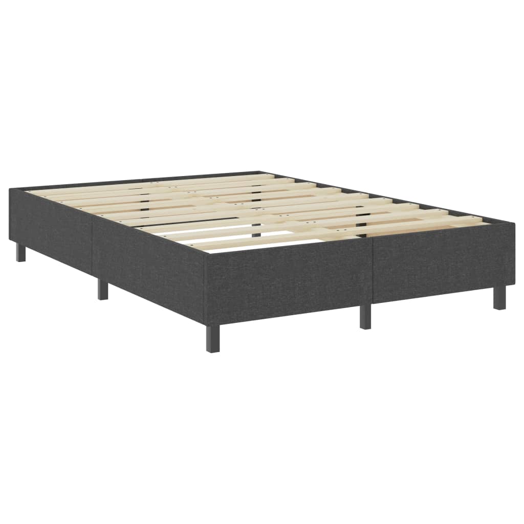 seng med boxmadras 180x200 cm stof mørkegrå
