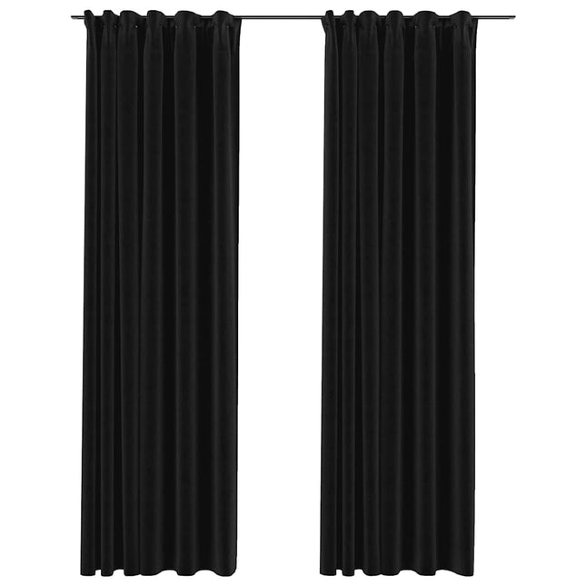 mørklægningsgardiner kroge 2 stk. hør-look 140x245 cm antracit