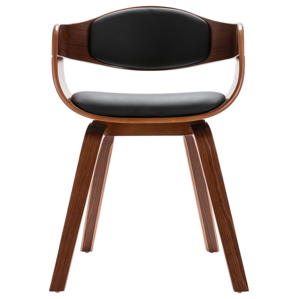 spisebordsstole 4 stk. bøjet træ og kunstlæder brun