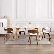 spisebordsstole 4 stk. bøjet træ og kunstlæder