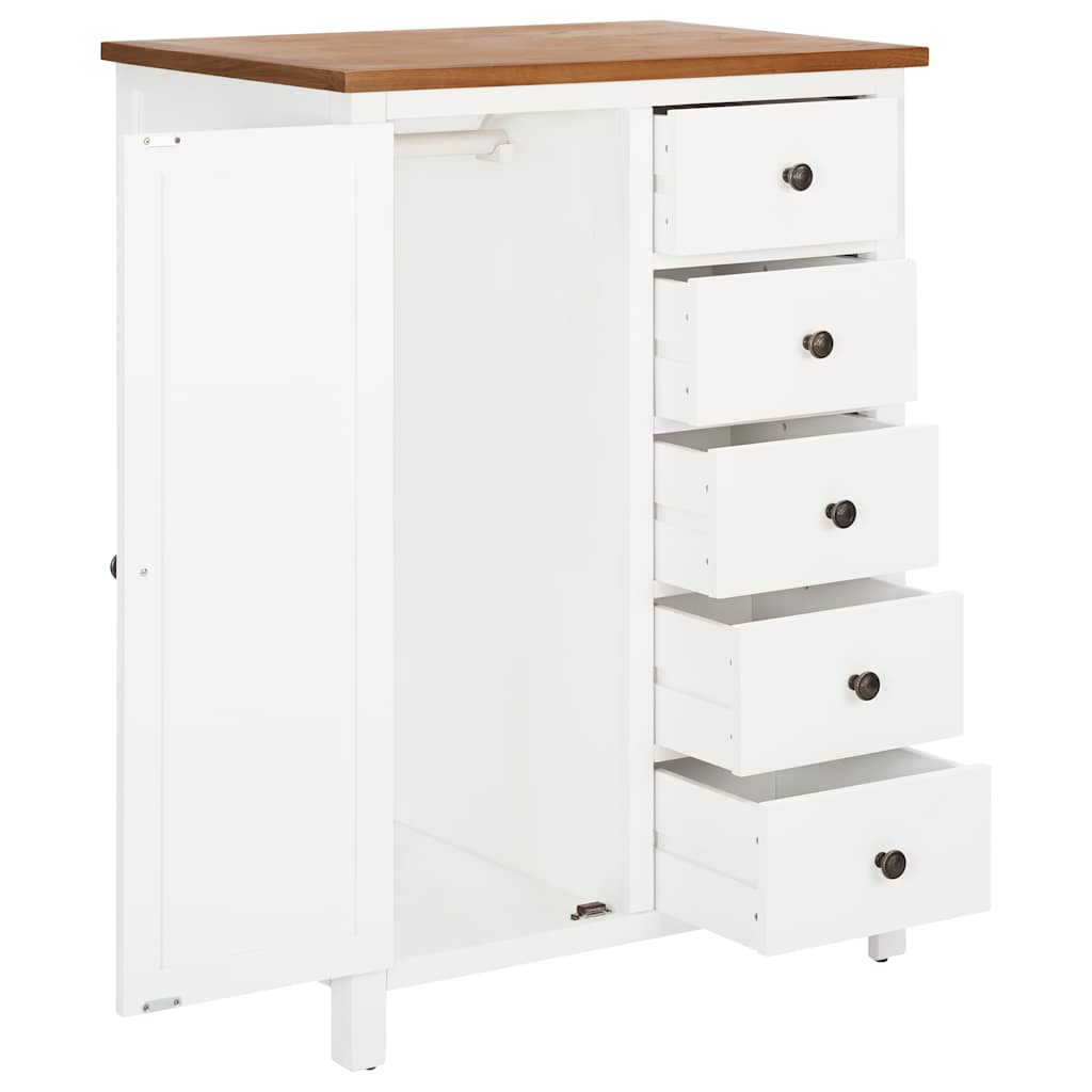 klædeskab 76x52x105 cm massivt egetræ