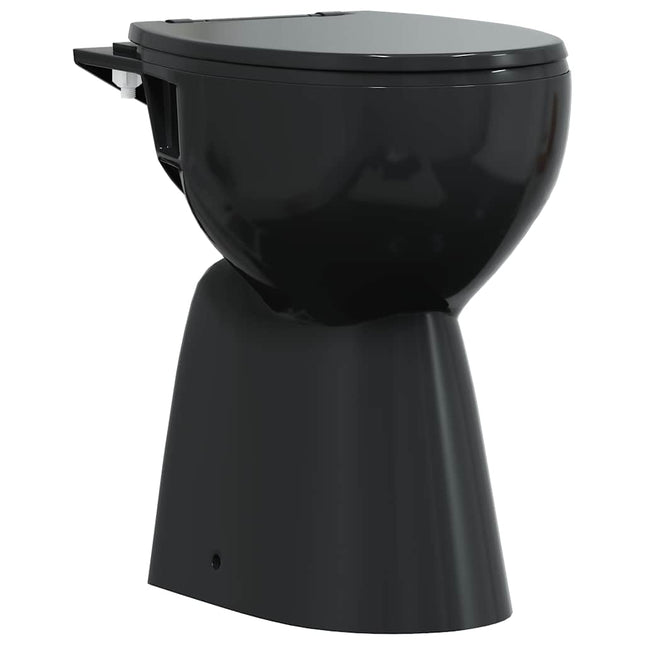 kantfrit toilet 7 cm ekstra højde soft close keramik sort