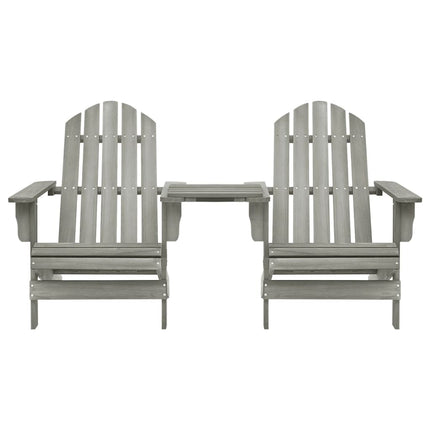 Adirondack-havestole med bord massivt grantræ grå