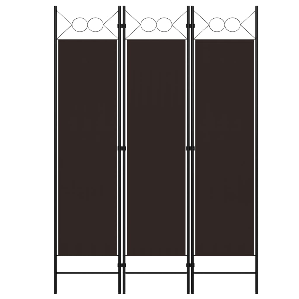 3-panels rumdeler 120x180 cm brun billede