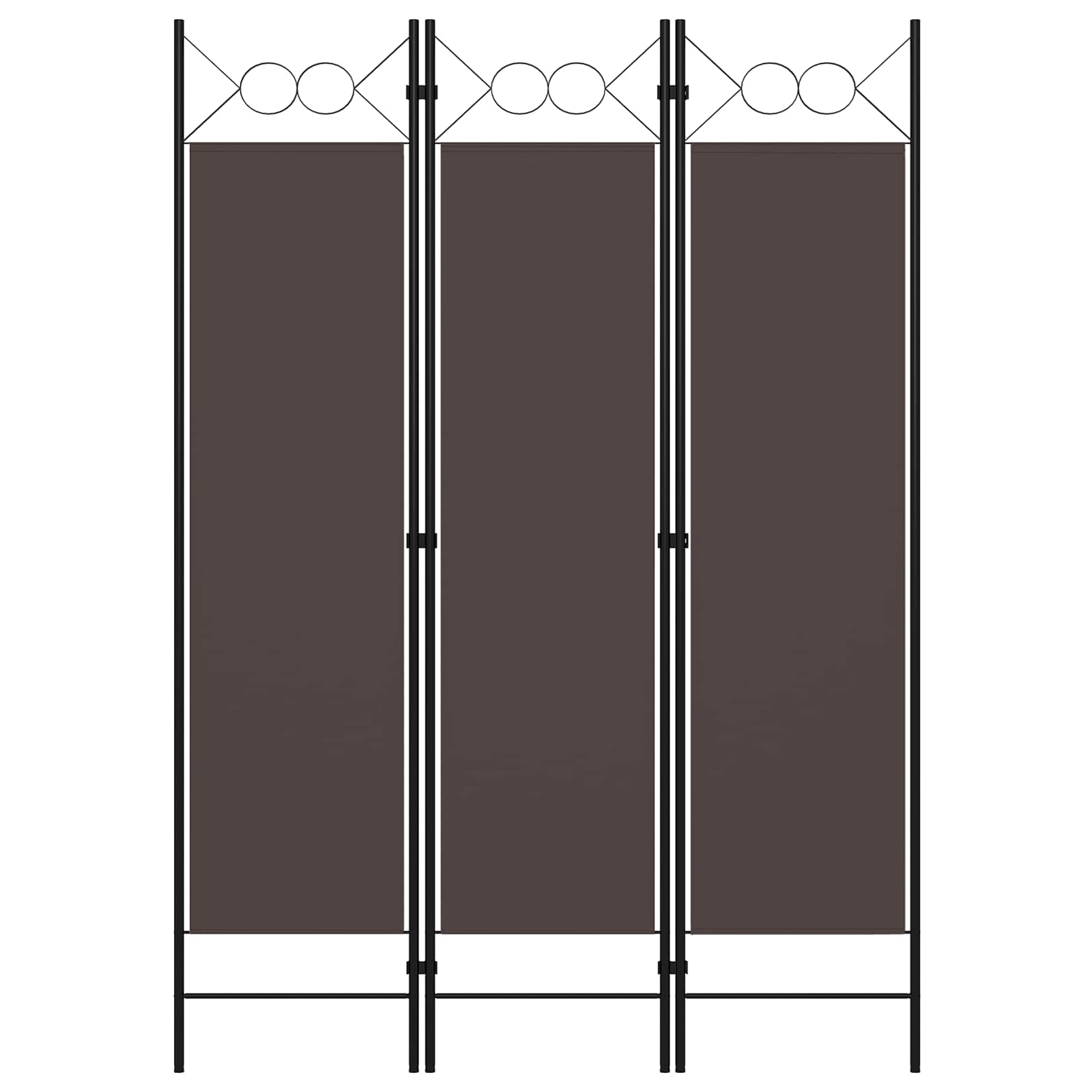 3-panels rumdeler 120 × 180 cm - brun foldeskærm i stof
