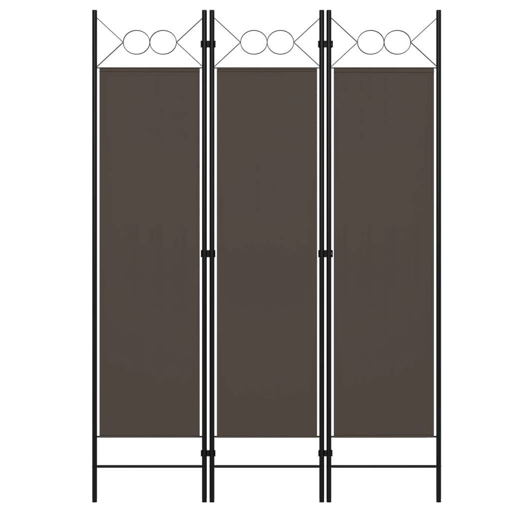 3-panels rumdeler 120x180 cm antracitgrå billede
