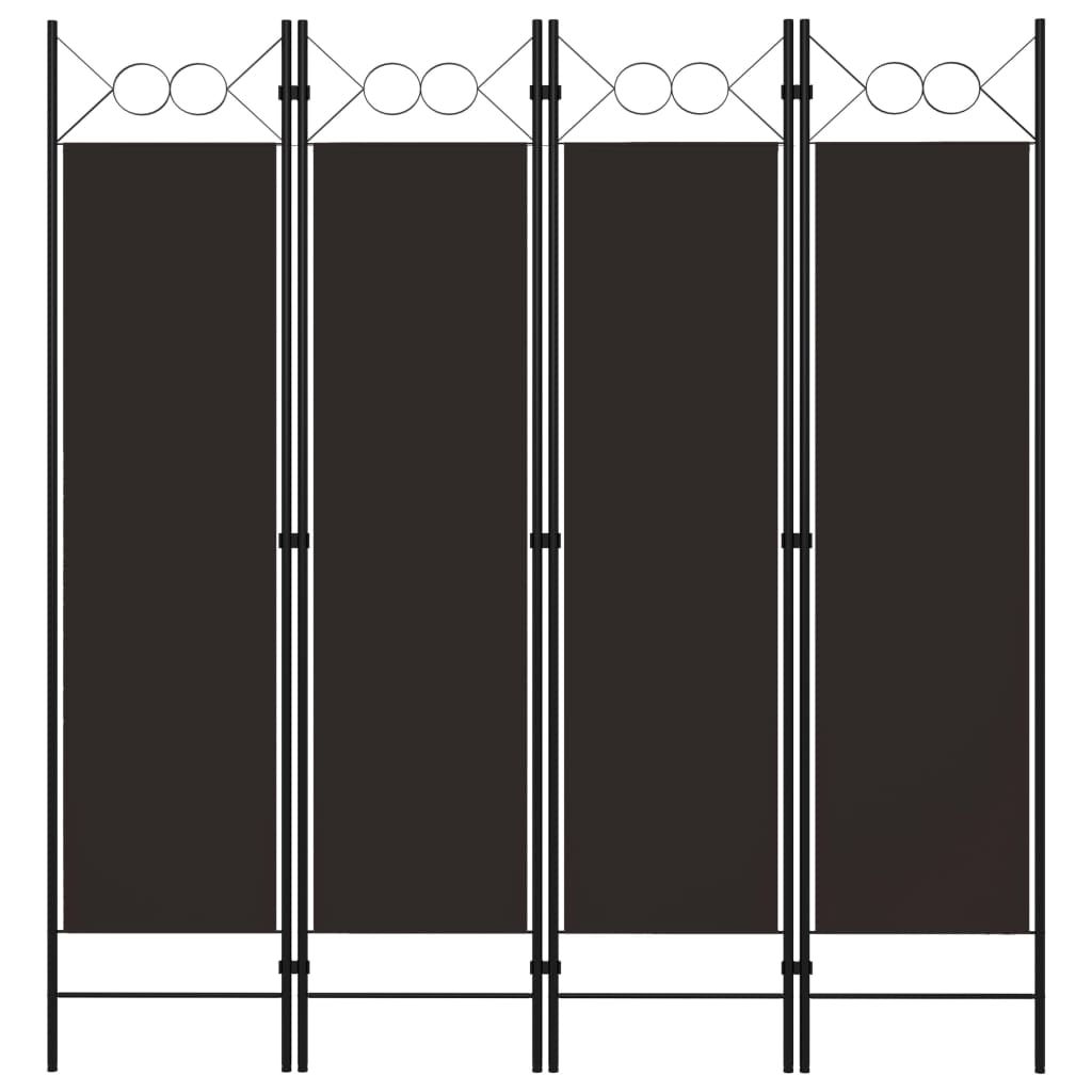 4-panels rumdeler 160x180 cm brun billede