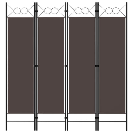 4-panels rumdeler 160x180 cm brun
