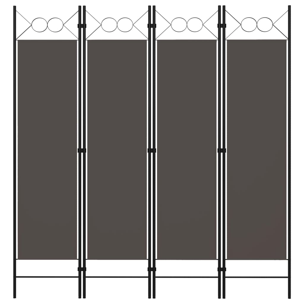 4-panels rumdeler 160x180 cm antracitgrå billede